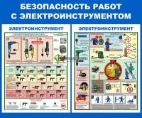 Стенд "Безопасность работ с электроинструментом" (размер: 1200x1000 мм)