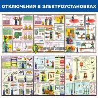 Стенд "Отключения в электроустановках" (размер: 1000x1000 мм)