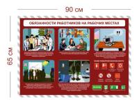 Стенд Обязанности работников на рабочих местах 90х65 см