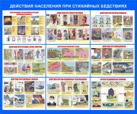 Стенд "Действия населения при стихийных бедствиях-2" (размер: 1200x1000 мм)