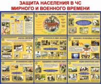 Стенд "Защита населения в ЧС мирного и военного времени"