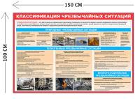 Стенд Классификация чрезвычайных ситуаций 100х150см (1 плакат)