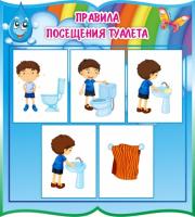 Стенд Правила посещения туалета Капелька