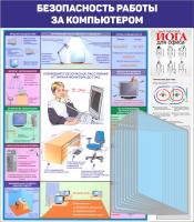 Стенд Безопасность работ за компьютером 70х80 см