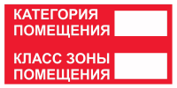 Знак Категория помещения, класс зоны помещения   B68