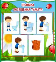 Стенд Правила посещения туалета Божья коровка
