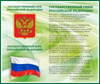 Стенд Герб, Флаг, Гимн в зеленом
