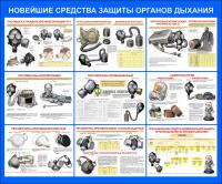 Стенд "Новейшие средства защиты органов дыхания" (размер: 1200x1000 мм)