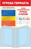 Стенд по антитеррористической безопасности 50х80 см Угроза терракту