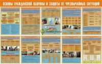 Стенд "Основы гражданской обороны и защиты от чрезвычайных ситуаций" (размер: 1500x1000 мм)